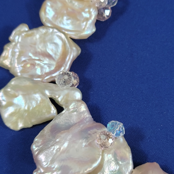 STACKABLE FRESHWATER FLAT PECON KESHI PERL 16" ADJUSTABLE - Picture 2 of 3